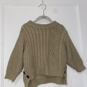 SHEIN Toddler Cable Knit Sweater - Brown
